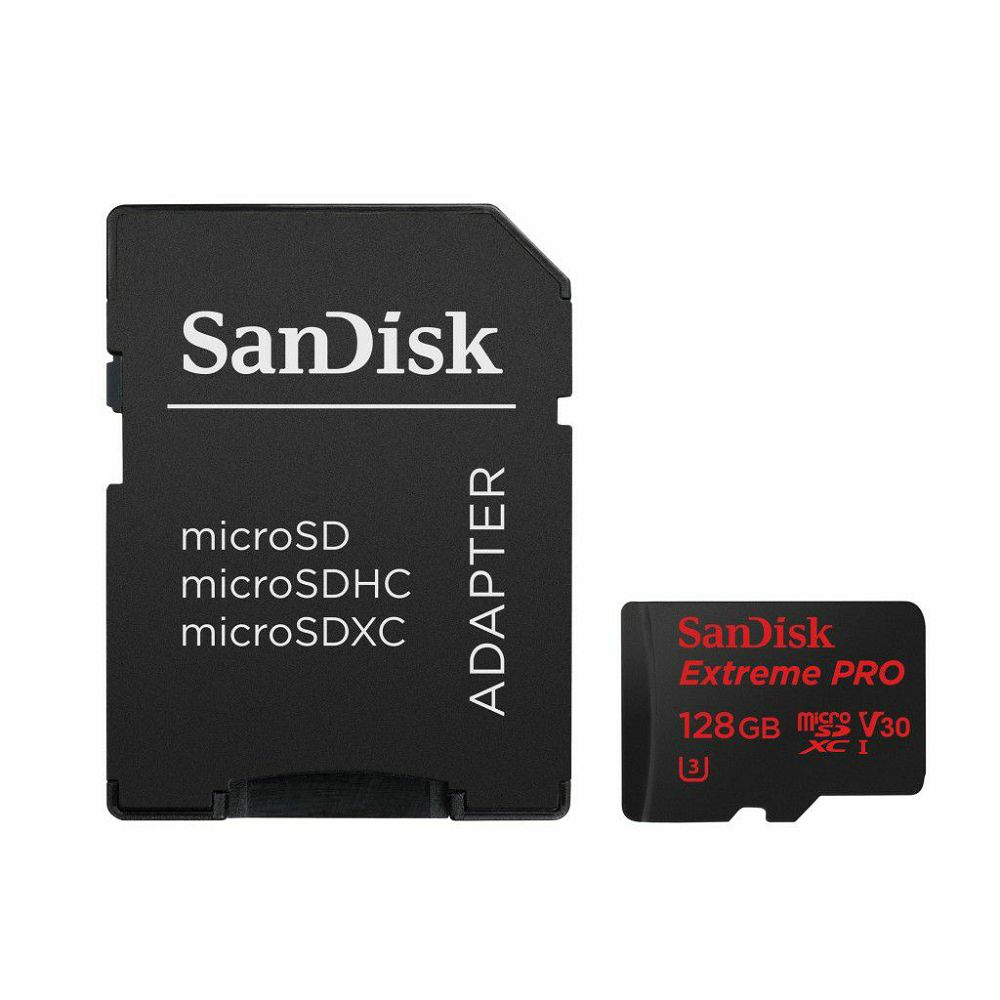 SanDisk microSDXC 128GB 95MB/s + SD Adapter + Rescue Pro Deluxe Extreme Plus Class 10 V30 UHS-I U3 memorijska kartica (SDSQXWG-128G-GN6MA)