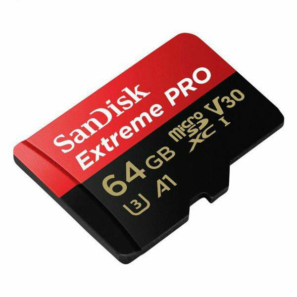 SanDisk microSDXC 64GB 100MB/s + SD Adapter + Rescue Pro Deluxe Extreme Pro A1 C10 V30 UHS-I U3 memorijska kartica (SDSQXCG-064G-GN6MA)