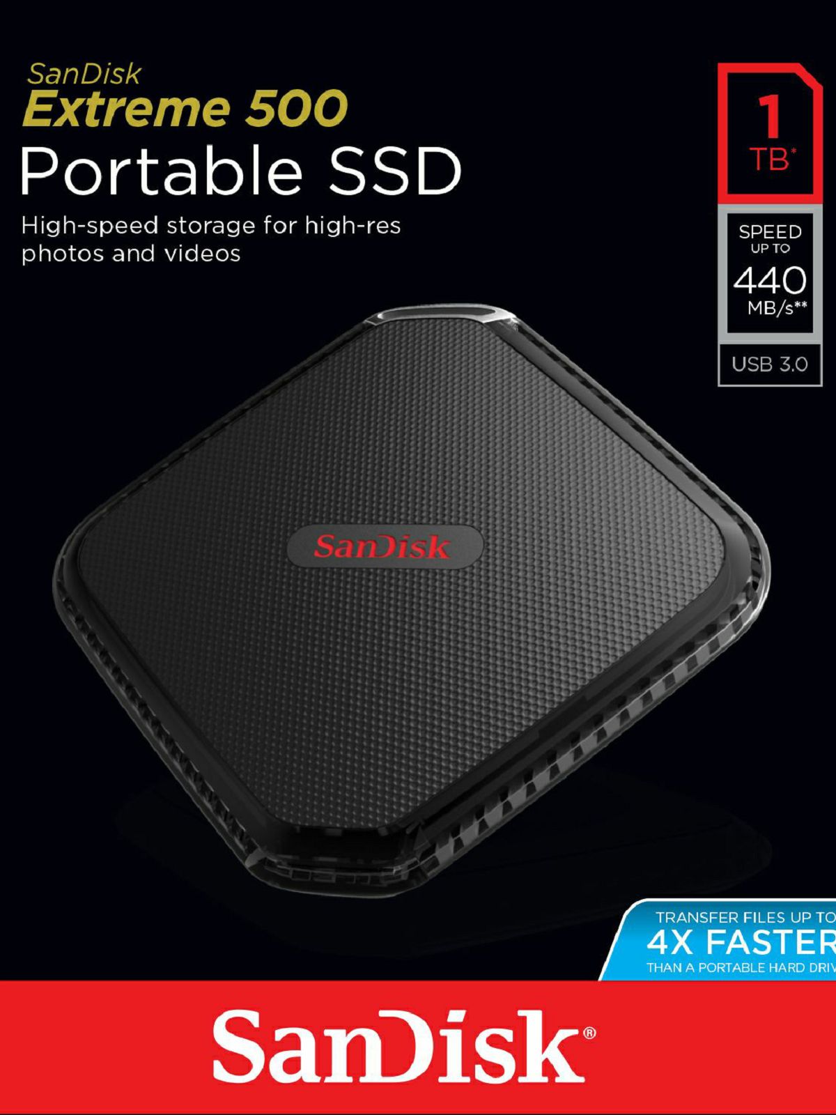 SanDisk SanDisk Extreme® 500 Portable SSD 1TBGB tvrdi disk (SDSSDEXT-1T00-G25)