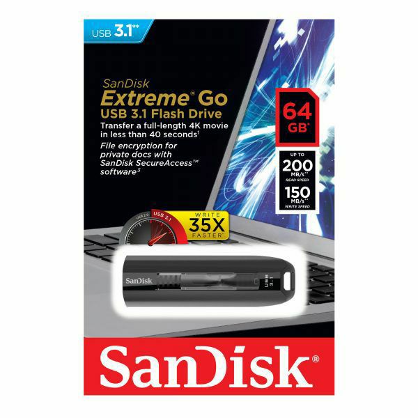 SanDisk SanDisk Extreme GO USB 3.0 Flash Drive 64GB USB memorija (SDCZ800-064G-G46)