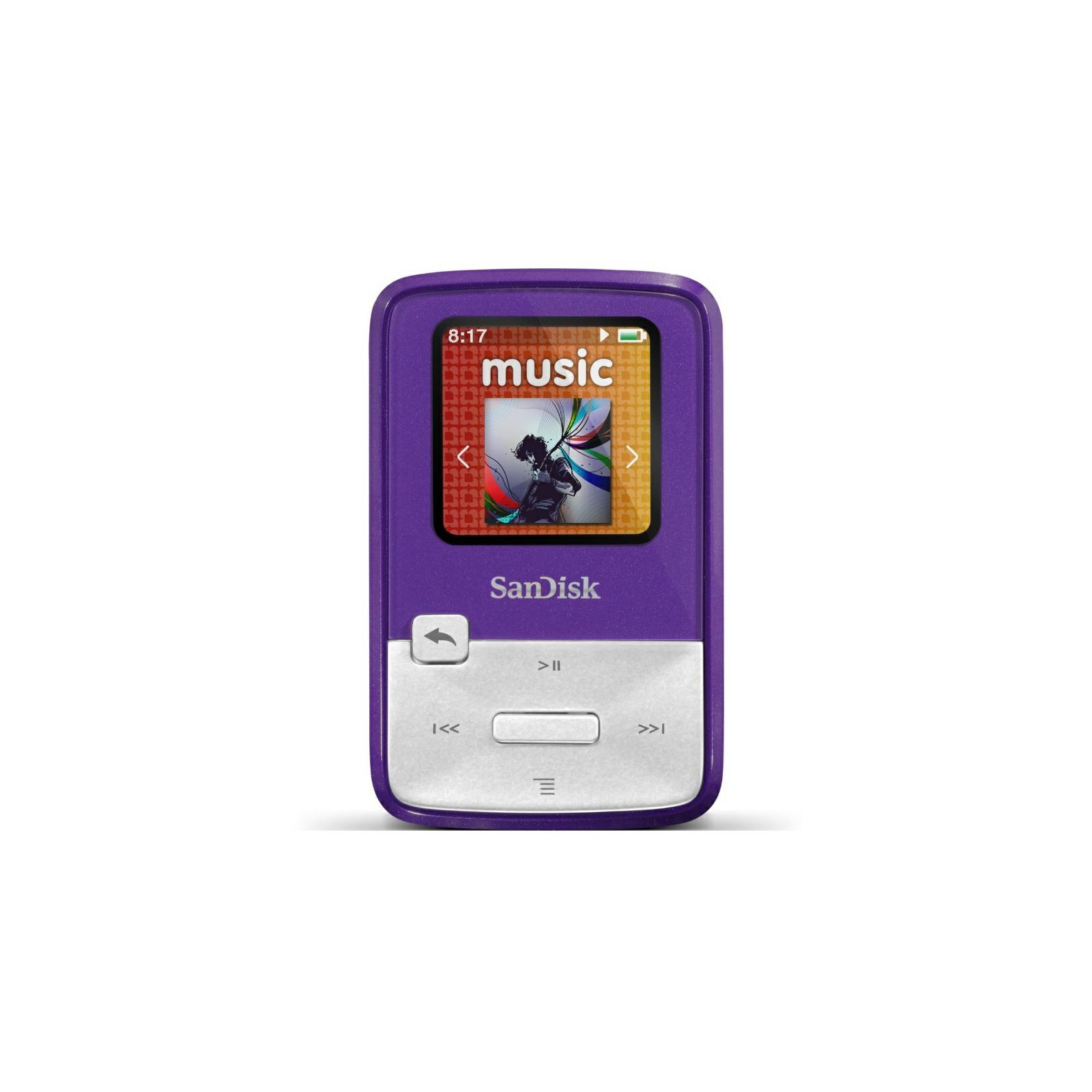 SanDisk Sansa Clip Zip 4GB Purple SDMX22-004G-E46P MP3 Player