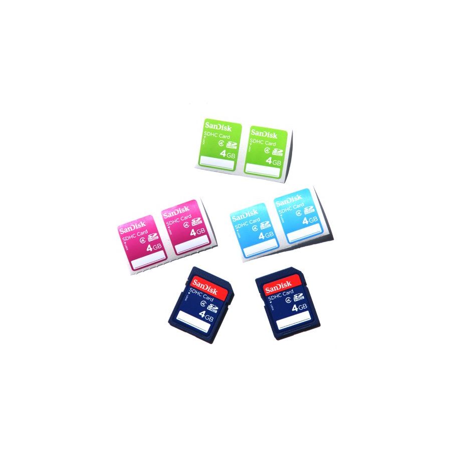 SanDisk SDHC 4GB 15MB/s Class 4 Speed 2-Pack with labels  SDSDB2L-004G-B35 memorijska kartica