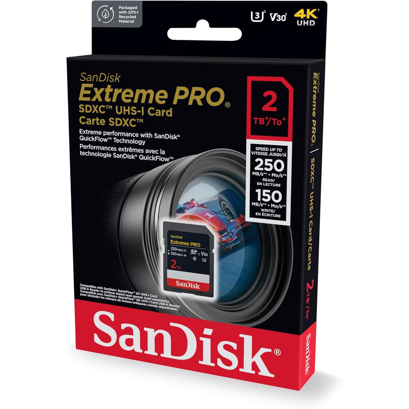 SanDisk SDXC 2TB R250MB/s W150MB/s Class 10 V30 UHS-I U3 C10 Extreme memorijska kartica (SDSDXXD-2T00-GN4IN)