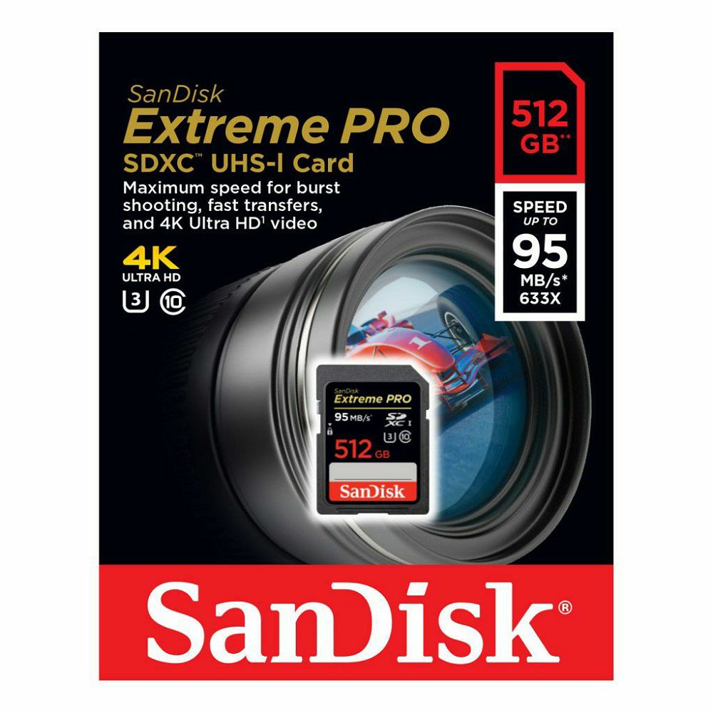 SanDisk SDXC 512GB 95MB/s Extreme Pro Class 10 UHS-I memorijska kartica (SDSDXPA-512G-G46)