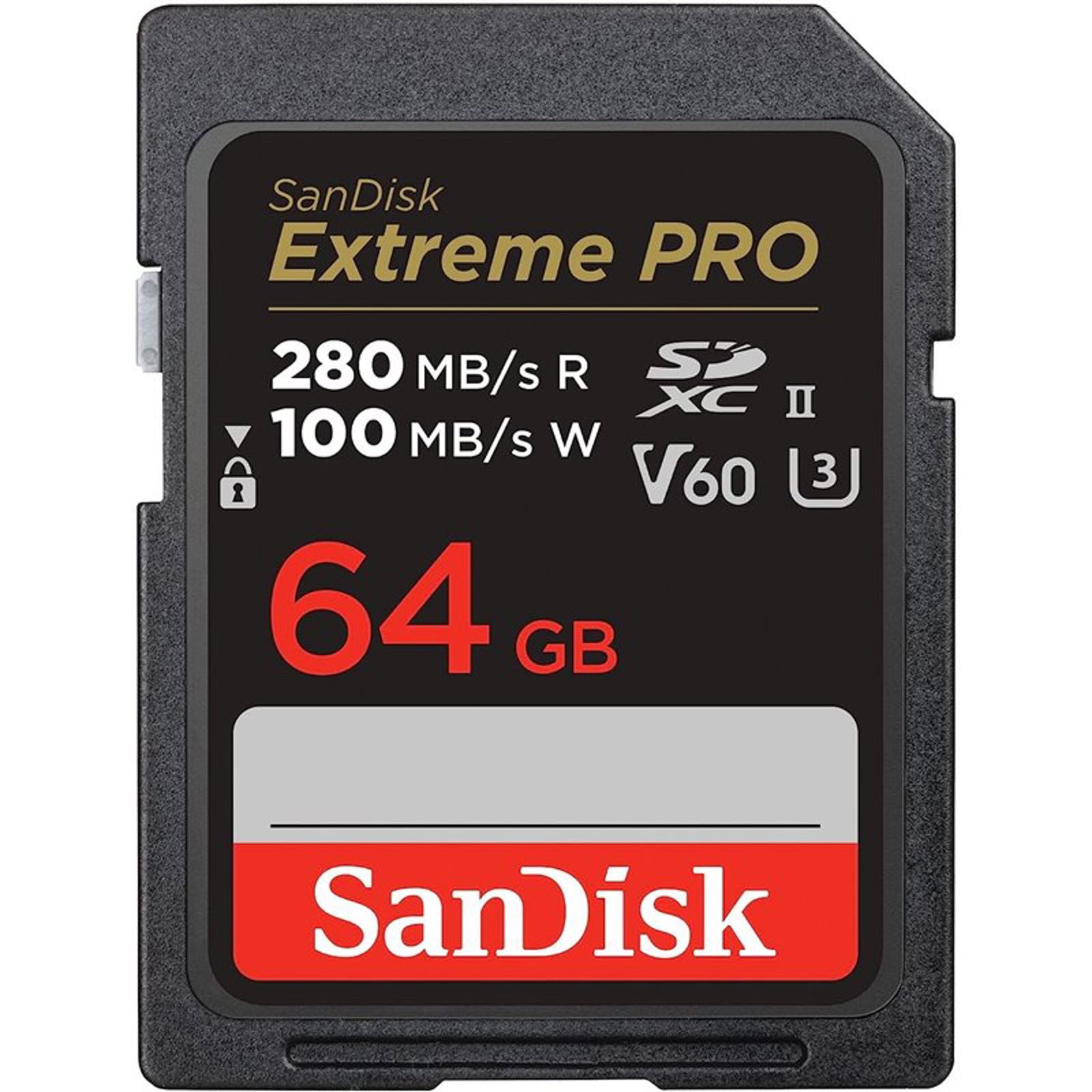 SanDisk SDXC 64GB R280MB/s W100MB/s Class 10 V60 UHS-II U3 C10 Extreme PRO memorijska kartica (SDSDXEP-064G-GN4IN)