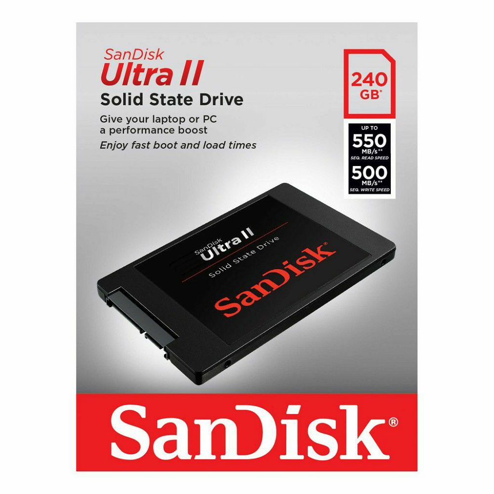 SanDisk SSD Ultra II 240GB tvrdi disk (SDSSDHII-240G-G25)