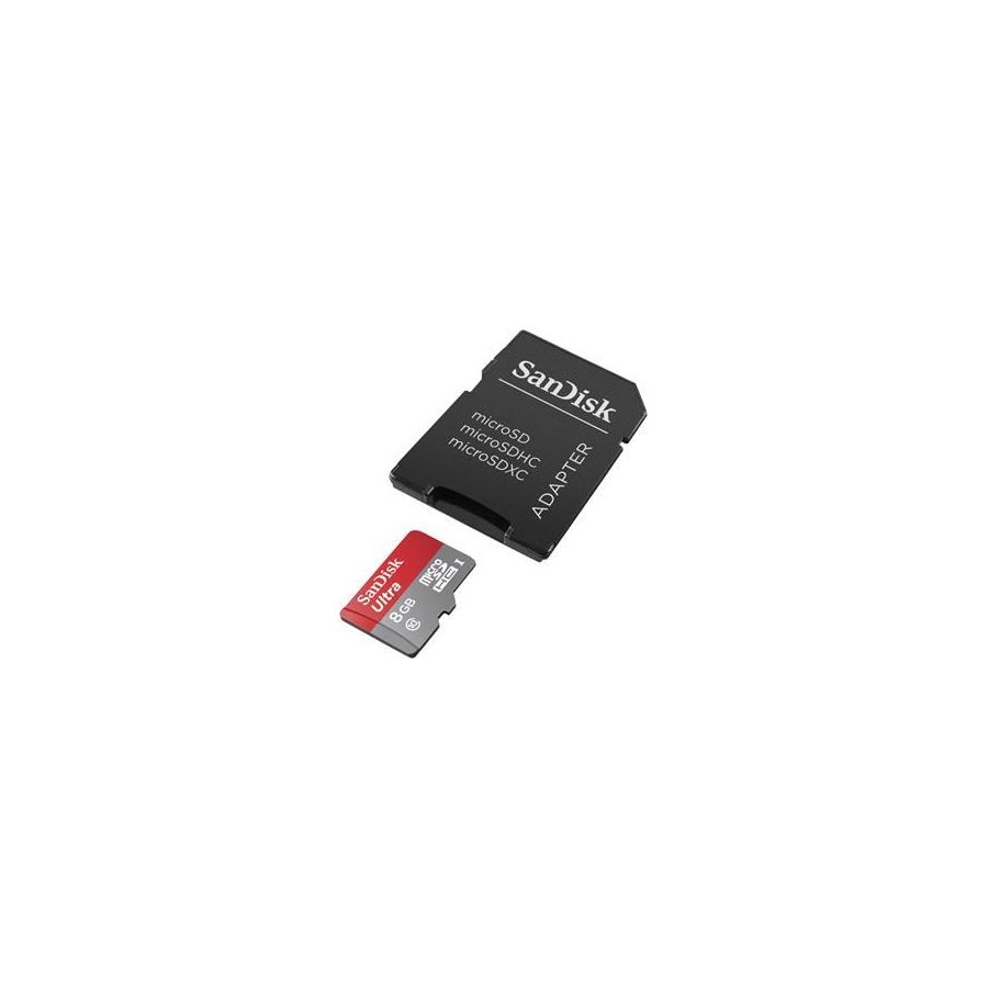 SanDisk Ultra microSDHC 8GB + SD Adapter 48MB/s Class 10 SDSDQUIN-008G-G4 memorijska kartica