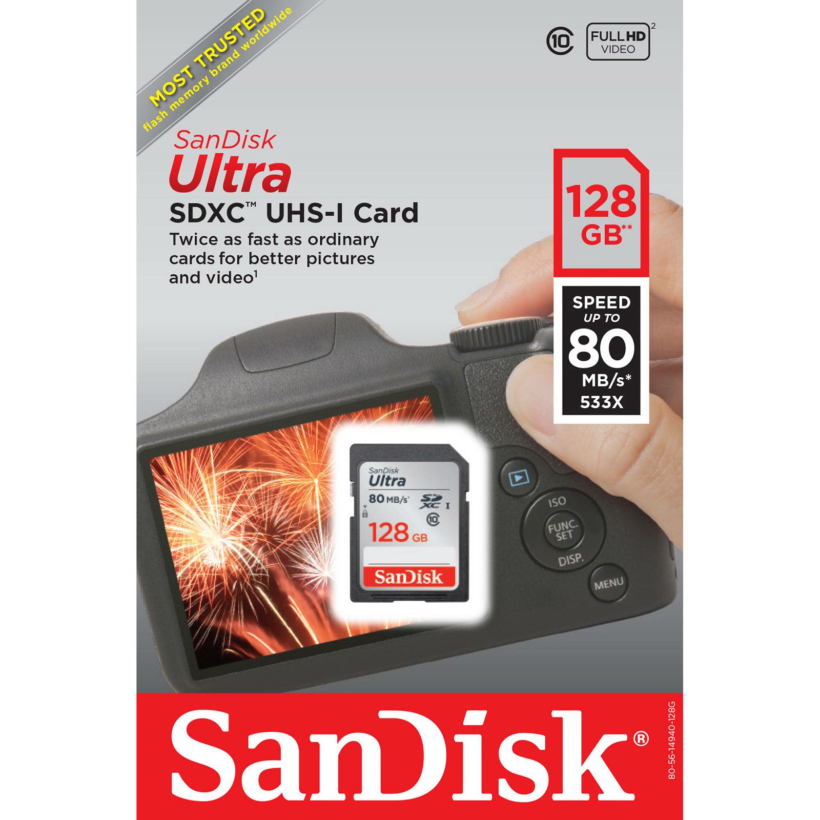 SanDisk Ultra SDXC 128GB 80MB/s Class 10 UHS-I SDSDUNC-128G-GN6IN Memorijska kartica