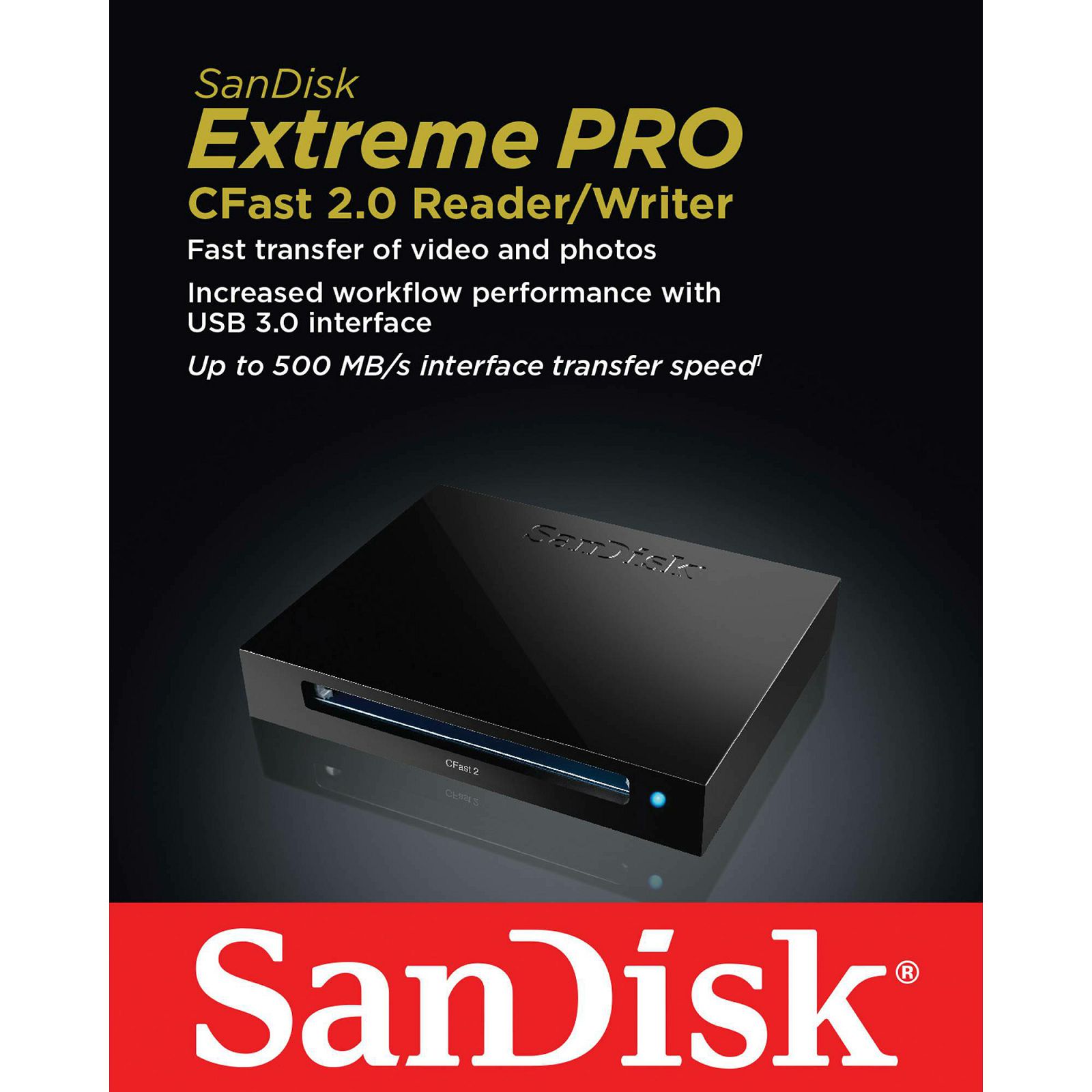 SanDisk USB 3.0 Reader CFast 2.0 up to 500MB/s čitač kartica (SDDR-299-G46)