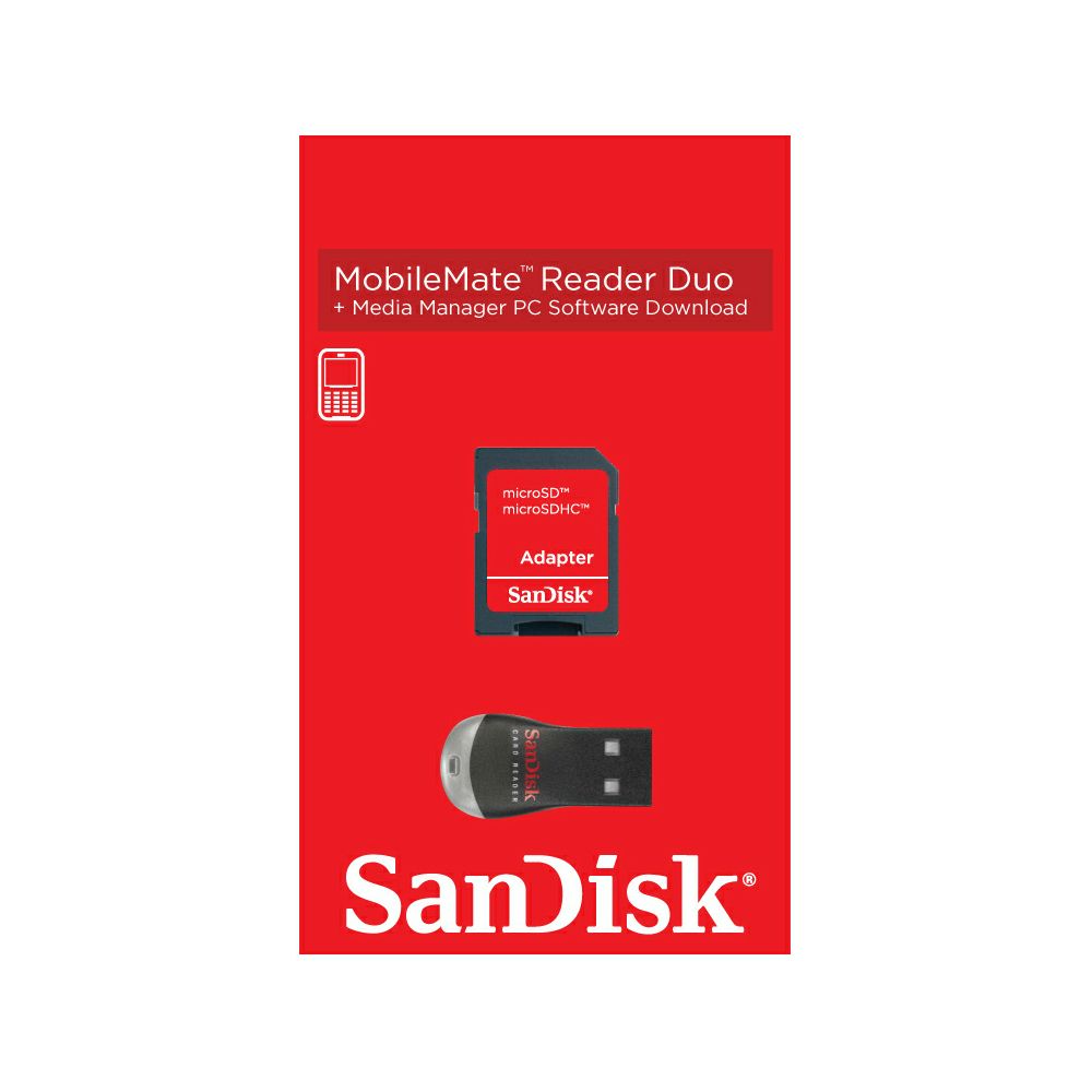 SanDisk USB microSD, microSDHC, microSDXC Reader + SD Adapter čitač kartica SDDRK-121-B35