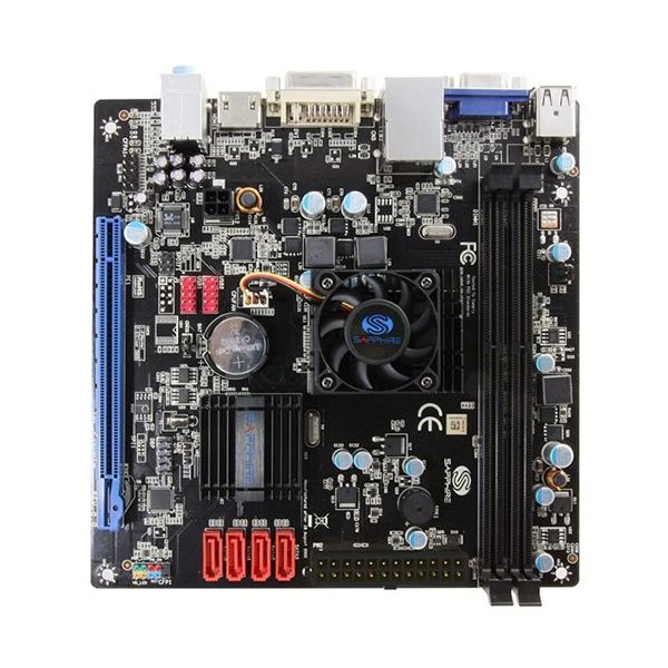 SAPPHIRE Main Board Desktop  AMD Hudson-M1 (Socket AM3, DDR3, VGA, yes VGA, 4xUSB 2.0, DVI, HDMI) Mini-ITX Retail