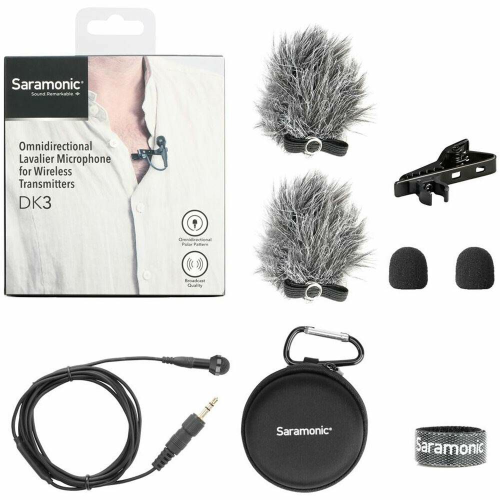 Saramonic DK3A Omni Directional Lavalier Microphone (4mm capsule) 3.5mm locking type TRS connector lavalier mikrofon za bežične transmittere (Saramonic, Sennheiser, Boya)