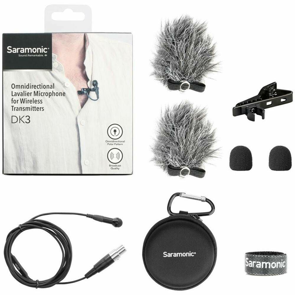 Saramonic DK3D Omni Directional Lavalier Microphone (4mm capsule) TA5F mini XLR 5-Pin connector lavalier mikrofon za za Letrosonics bežične transmittere