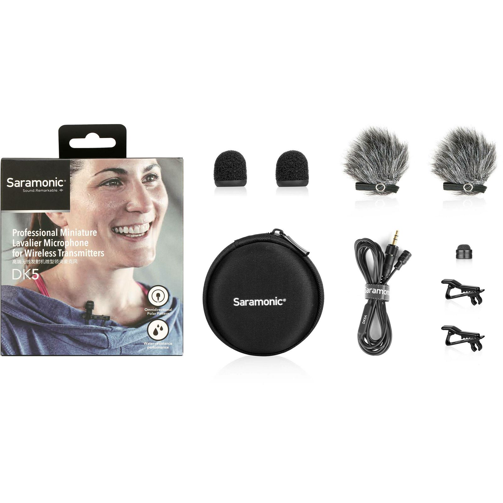 Saramonic DK5A Miniature Waterproof Lavalier Microphone 3.5mm locking type TRS connector vodootporni mikrofon za bežične transmittere (Saramonic, Sennheiser, Rode)