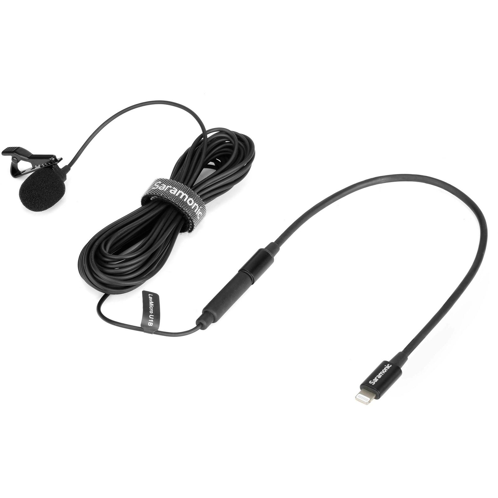 Saramonic LavMicro U1B Lavalier Microphone with detachable lightning connector lavalier mikrofon 6m za iPhone X/8/7/7+/SE/6s/6/5S/5, iPad, iPod Touch