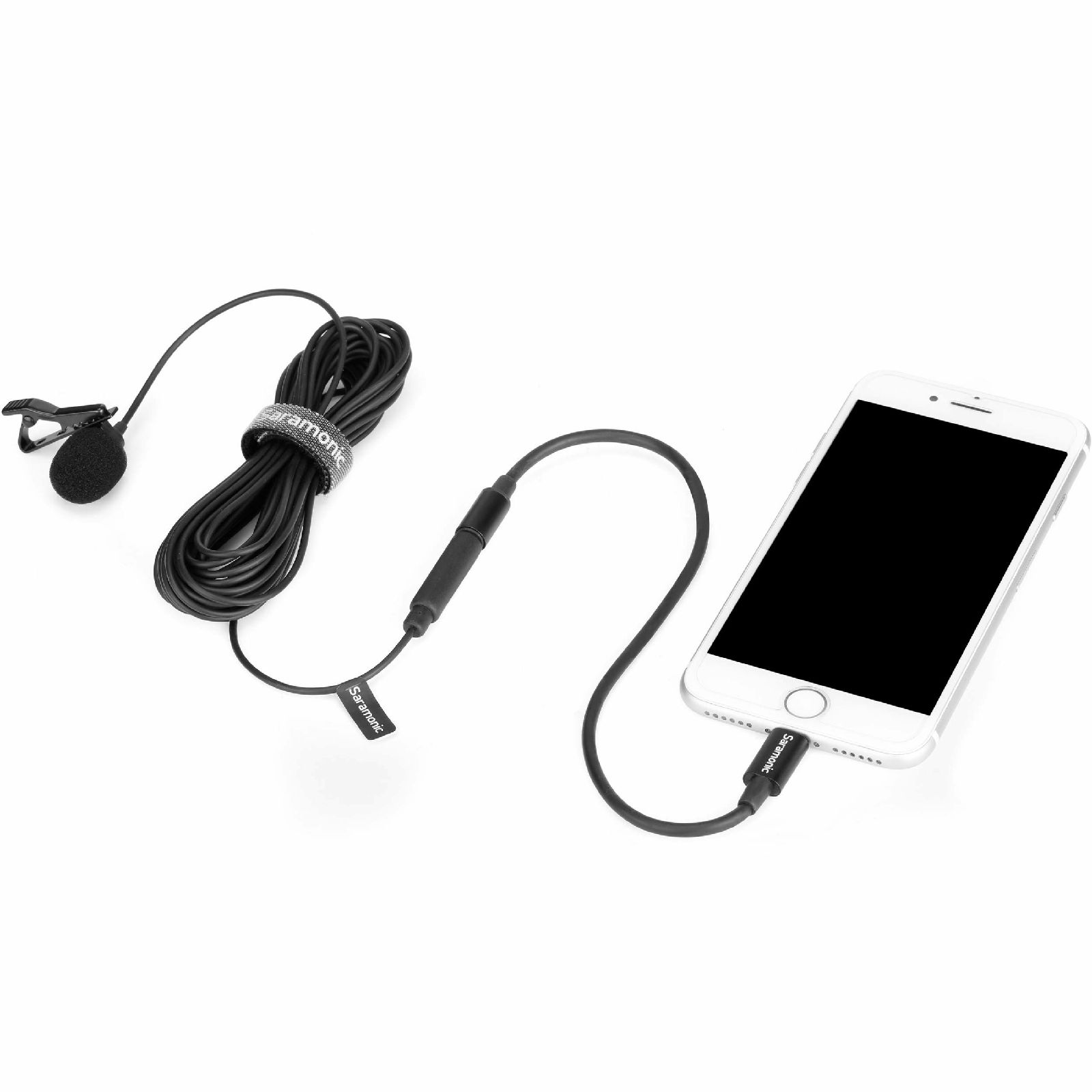 Saramonic LavMicro U1B Lavalier Microphone with detachable lightning connector lavalier mikrofon 6m za iPhone X/8/7/7+/SE/6s/6/5S/5, iPad, iPod Touch