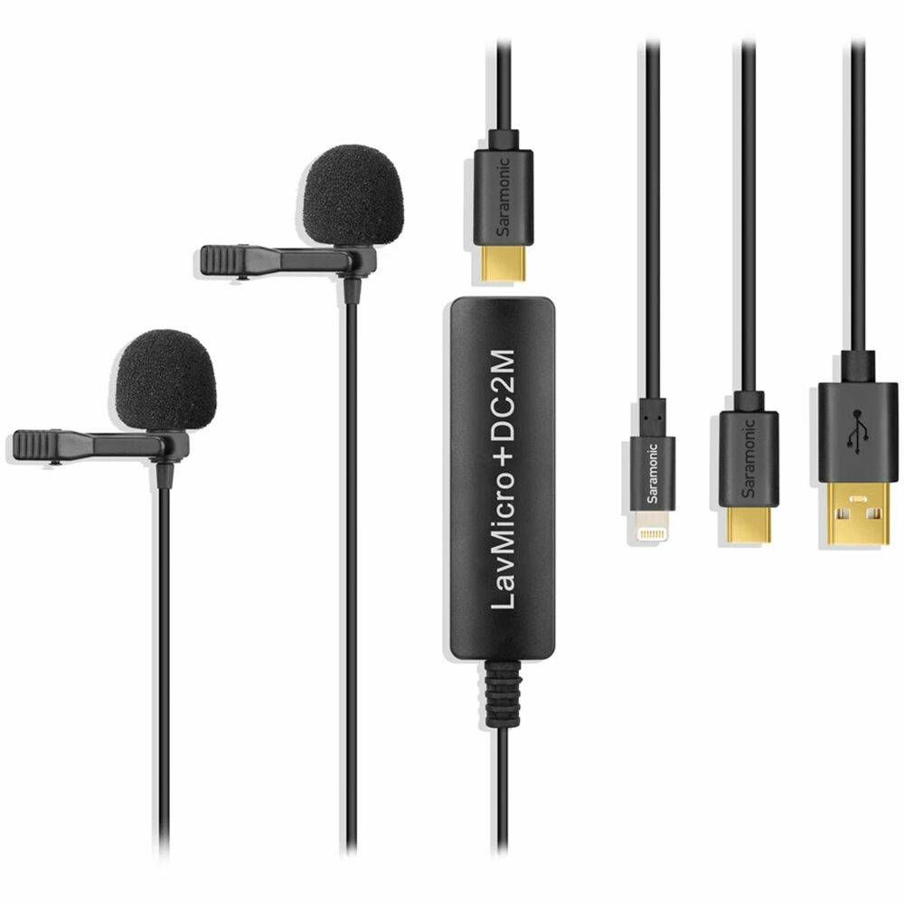 Saramonic LavMicro+DC2M Dual Head Lavalier microphone lavalier mikrofon za smartphone mobitele i računala