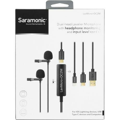 Saramonic LavMicro+DC2M Dual Head Lavalier microphone lavalier mikrofon za smartphone mobitele i računala