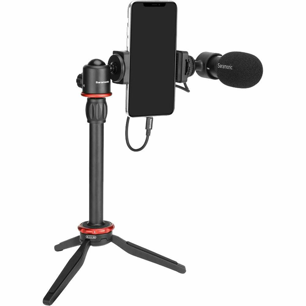 Saramonic SmartMic MTV Smartphone kit za vlogging, streaming i podcastove (mikrofon + mini tripod)