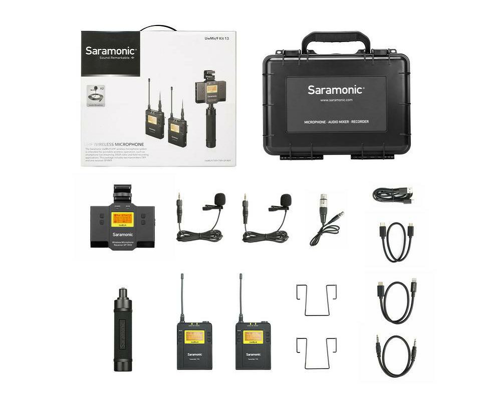 Saramonic UwMic9 Kit13 Smartphone UHF Wireless Microphone Kit (TX9 + TX9 + SP-RX9) bežični mikrofon