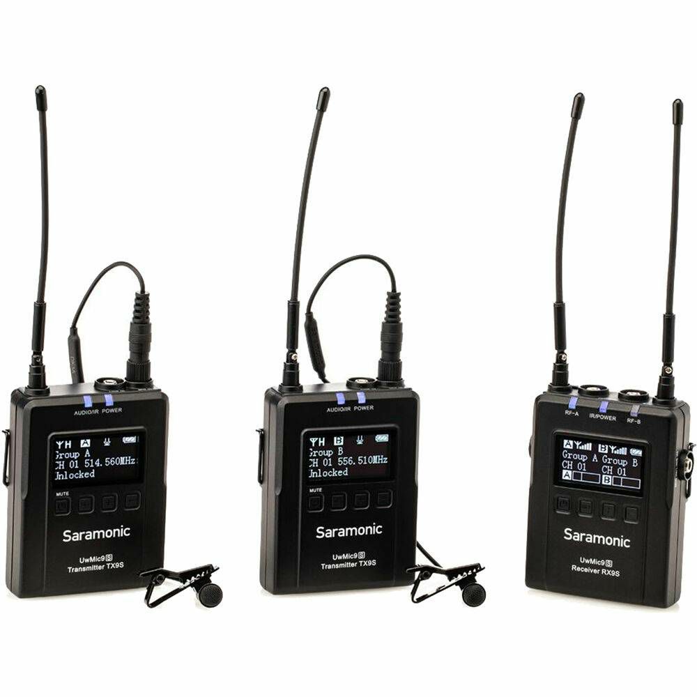 Saramonic UwMic9S Kit2 UHF Wireless Microphone Kit (TX9s + TX9s + RX9s) bežični mikrofon