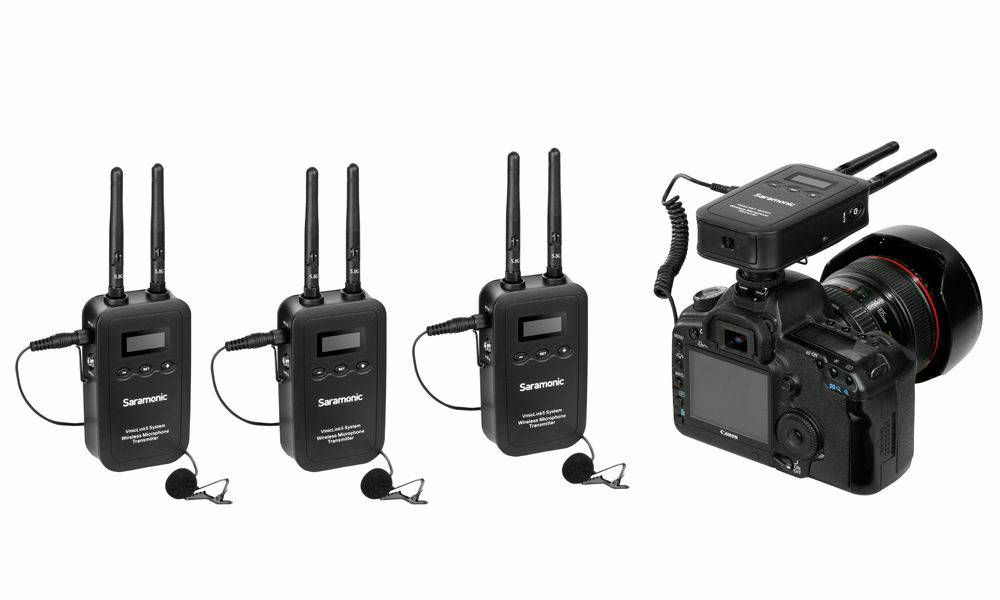 Saramonic VmicLink5 RX+TX+TX+TX 5.8GHz 1 + 3 wireless microphone bežiččni mikrofon komplet