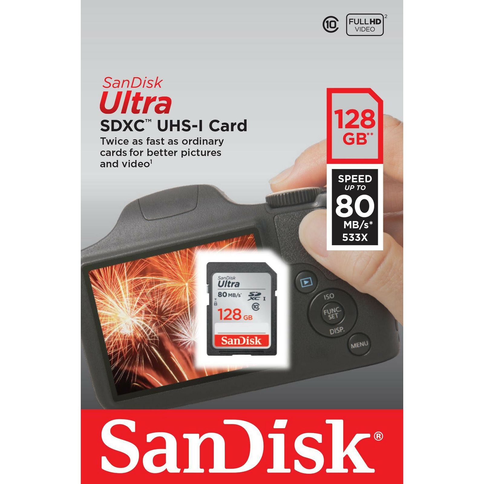 SanDisk Ultra SDXC 128GB 80MB/s Class 10 UHS-I SDSDUNC-128G-GN6IN Memorijska kartica