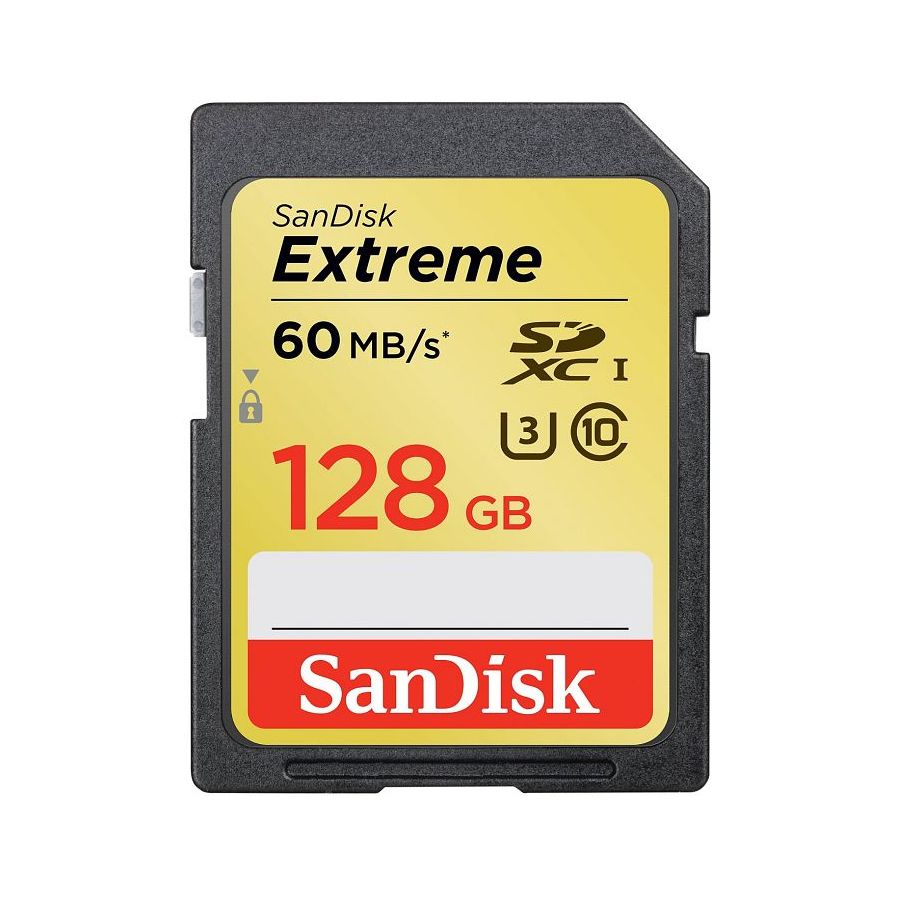 SanDisk Extreme SDXC Card 128GB 80MB/s Class 10 UHS-I SDSDXN-128G-G46