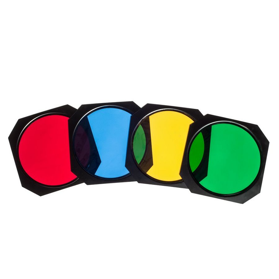 Set filtera i saća za studijske bljeskalice 4 boje + sać + reflektor barndoor