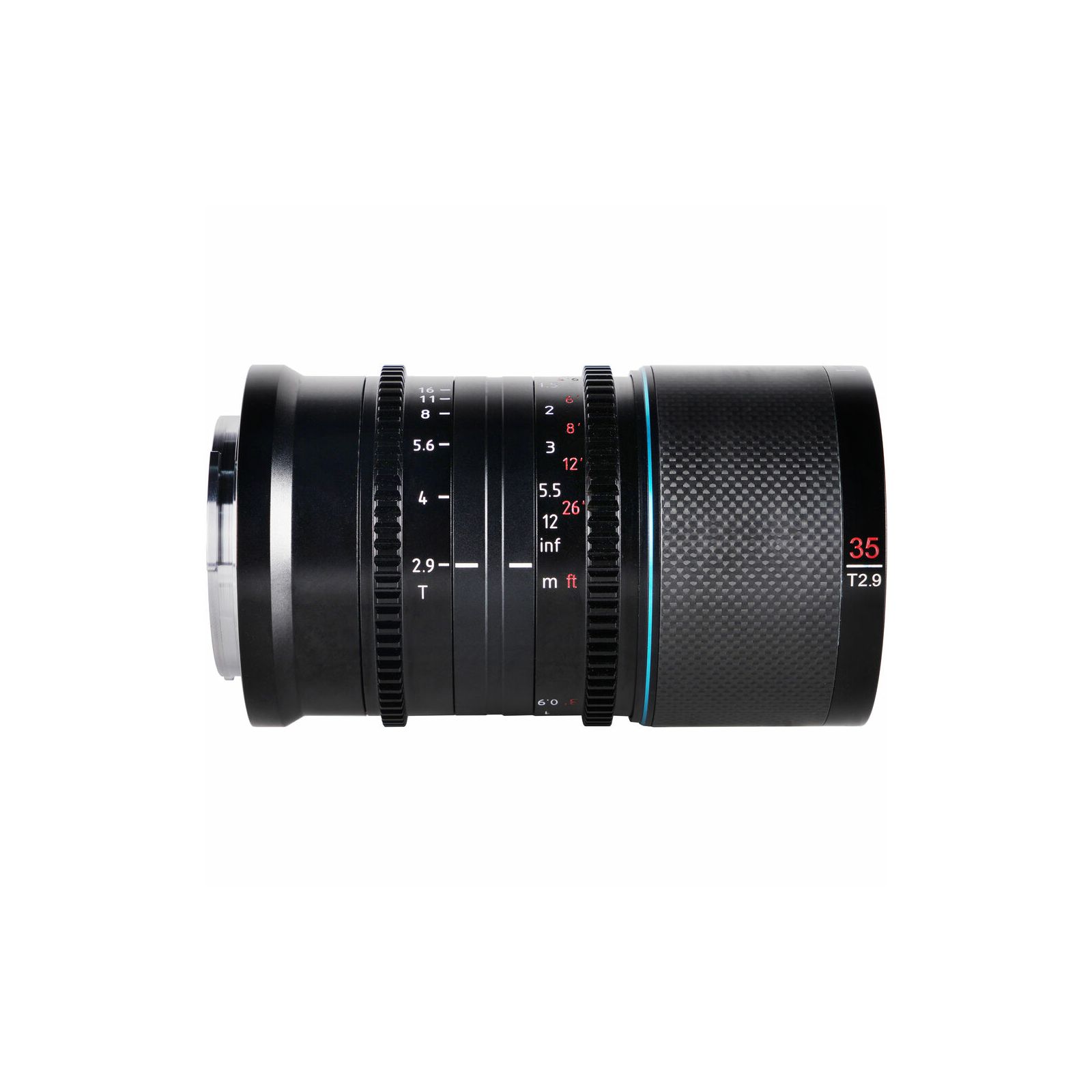 Sirui 35mm T2.9 1.6x Carbon Fiber Full-frame Anamorphic objektiv za Sony E-mount (Blue Flare) (Saturn E35B)