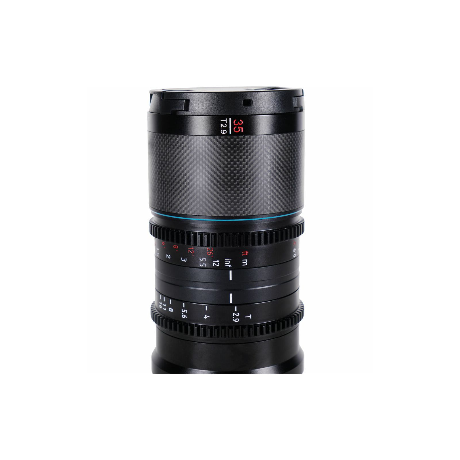 Sirui 35mm T2.9 1.6x Carbon Fiber Full-frame Anamorphic objektiv za Sony E-mount (Blue Flare) (Saturn E35B)
