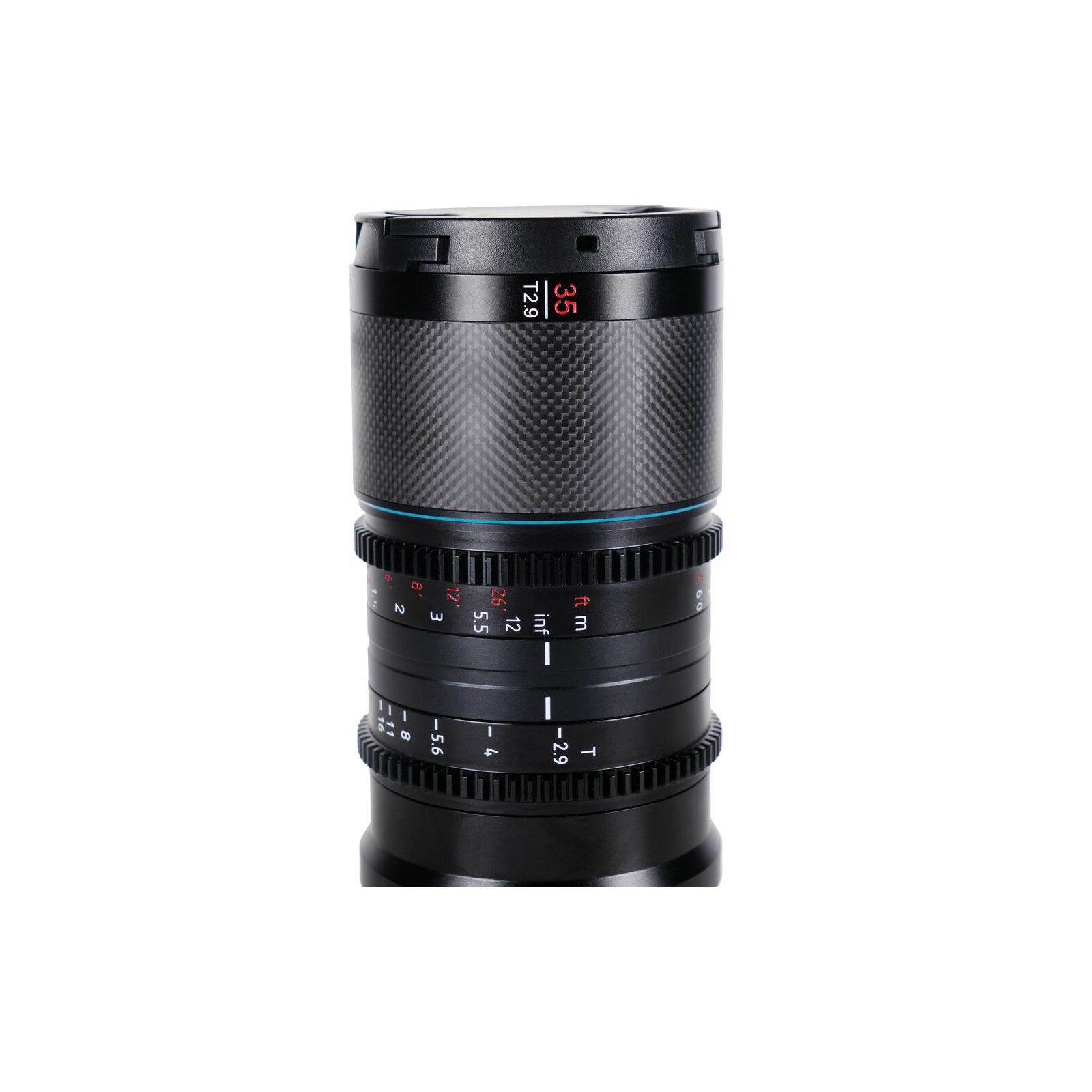 Sirui 35mm T2.9 1.6x Carbon Fiber Full-frame Anamorphic objektiv za Canon RF (Blue Flare) (Saturn R35B)