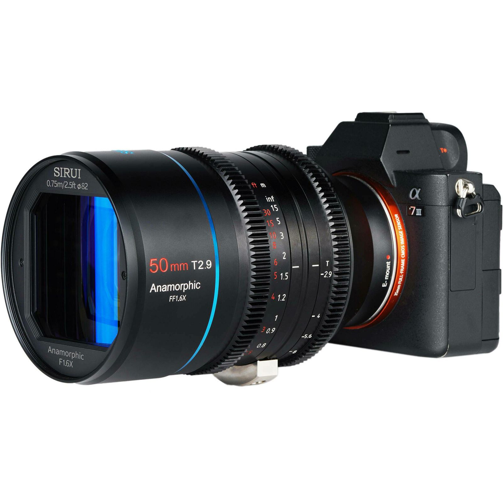 Sirui 50mm T2.9 1.6x Full-Frame Anamorphic lens objektiv za Canon RF (Venus R50)
