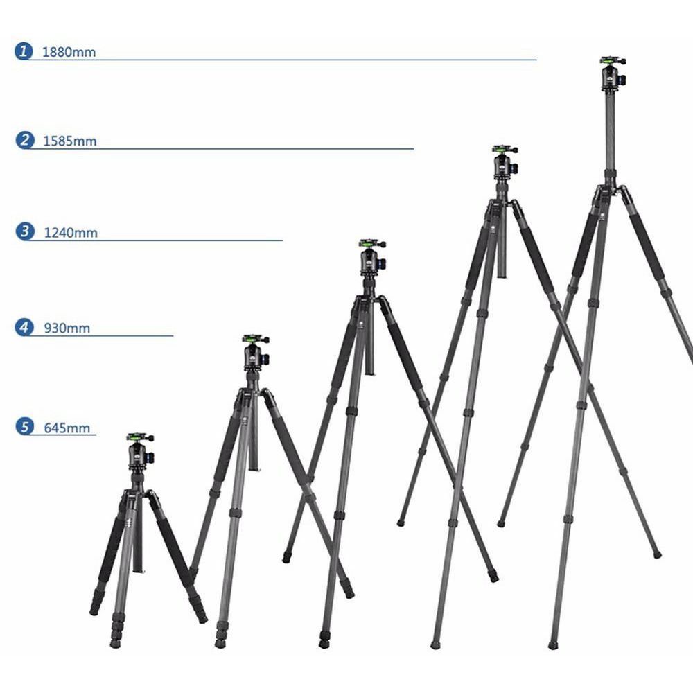 Sirui N-3204X + K-30X komplet karbonski stativ stalak i kuglasta glava za fotoaparat Carbon Fiber Tripod with Ball Head Ein/Dreibeinstativ Carbon mit Kopf K-30X + monopod