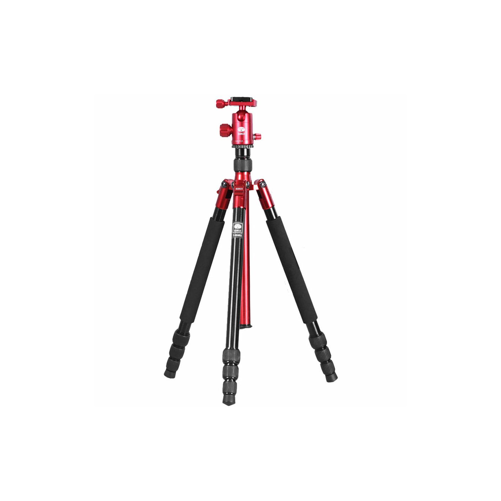 Sirui T-004X tripod red 147,3cm Alu with head C-10X aluminijski stativ stalak i kuglasta glava za fotoaparat Aluminum Tripod with Ball Head