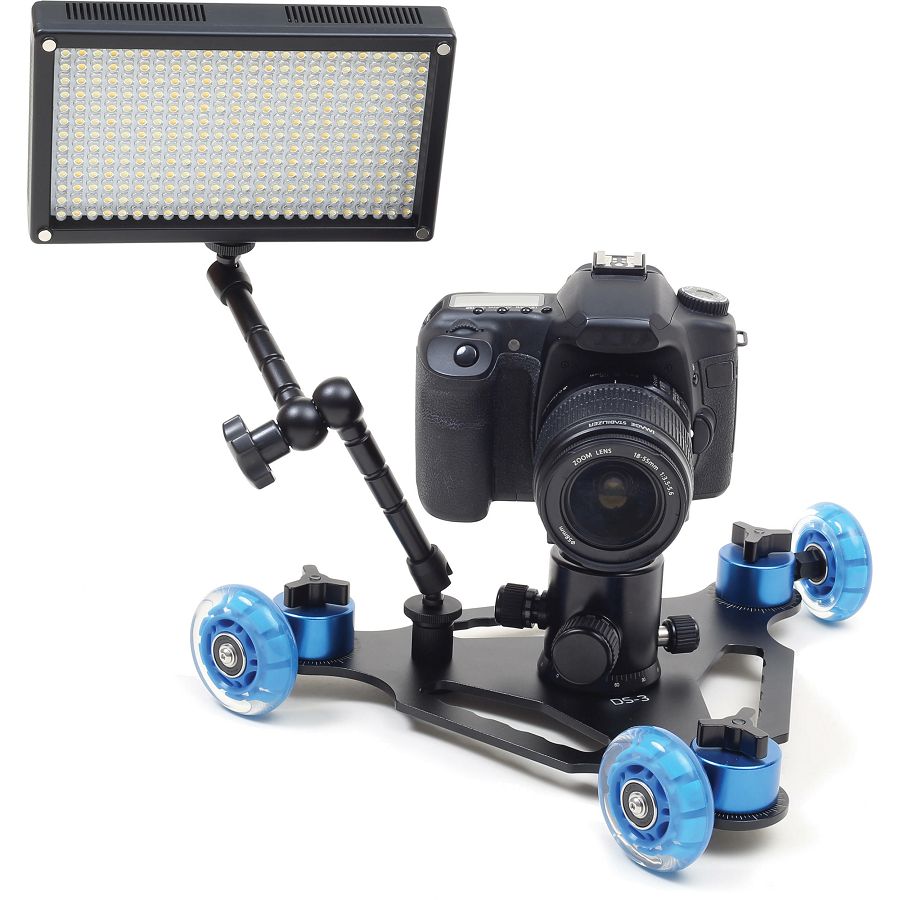 Skate Dolly cinema DSLR klizni video stabilizator cam skater s 3 rote