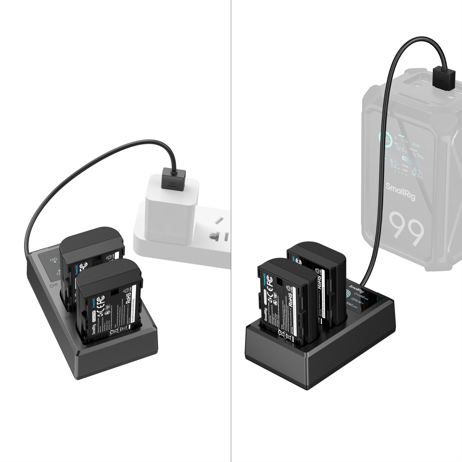 SmallRig LP-E6P, 5409 kit, 2520mAh, 18.14Wh, 7.2V, 2x baterija + USB punjač komplet