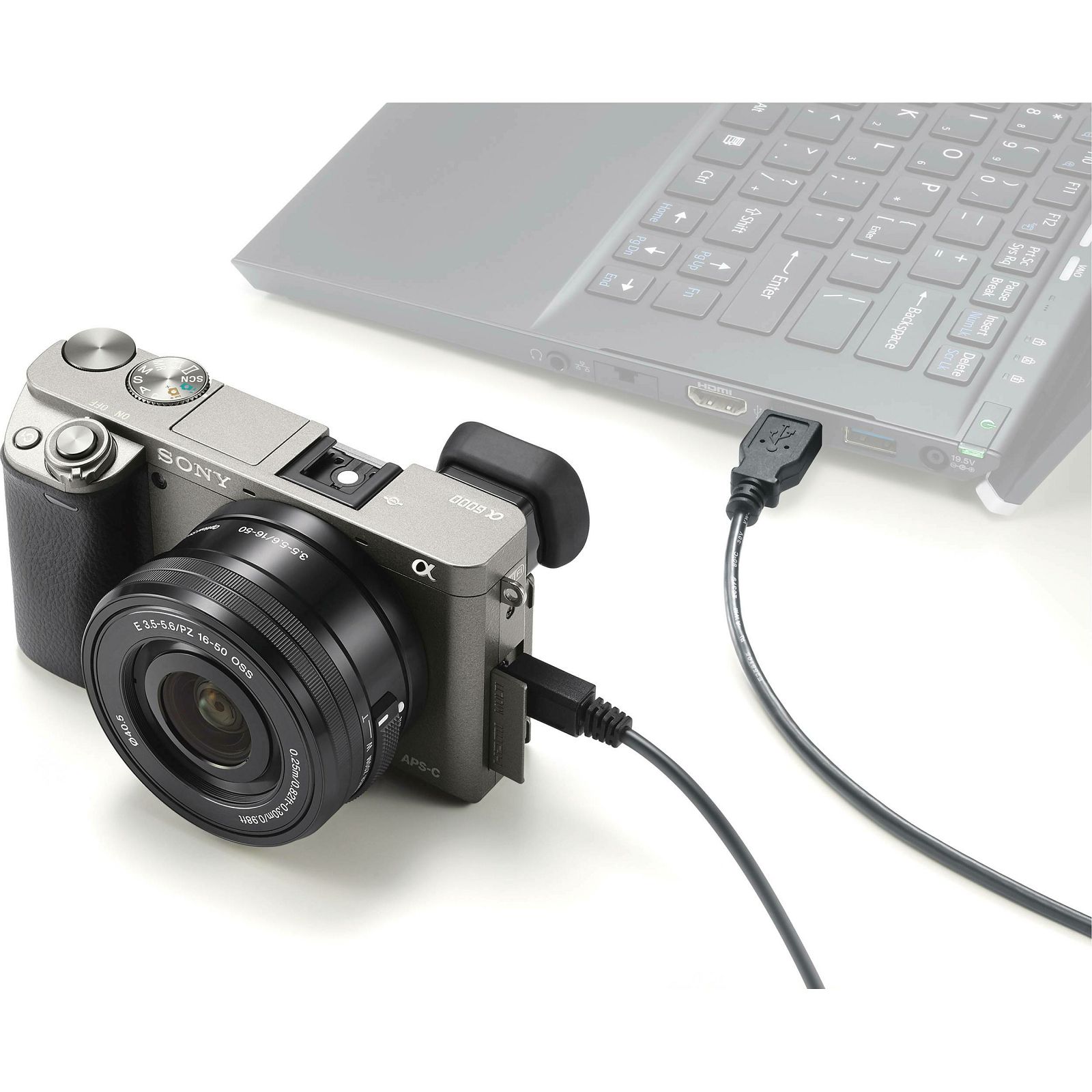 Sony Alpha a6000 + 16-50 f/3.5-5.6 KIT Graphite Mirrorless Digital Camera sivi bezrcalni digitalni fotoaparat i standardni zoom objektiv SEL1650 16-50mm f3.5-5.6 ILCE-6000LH ILCE6000LH (ILCE6000LH.CEC