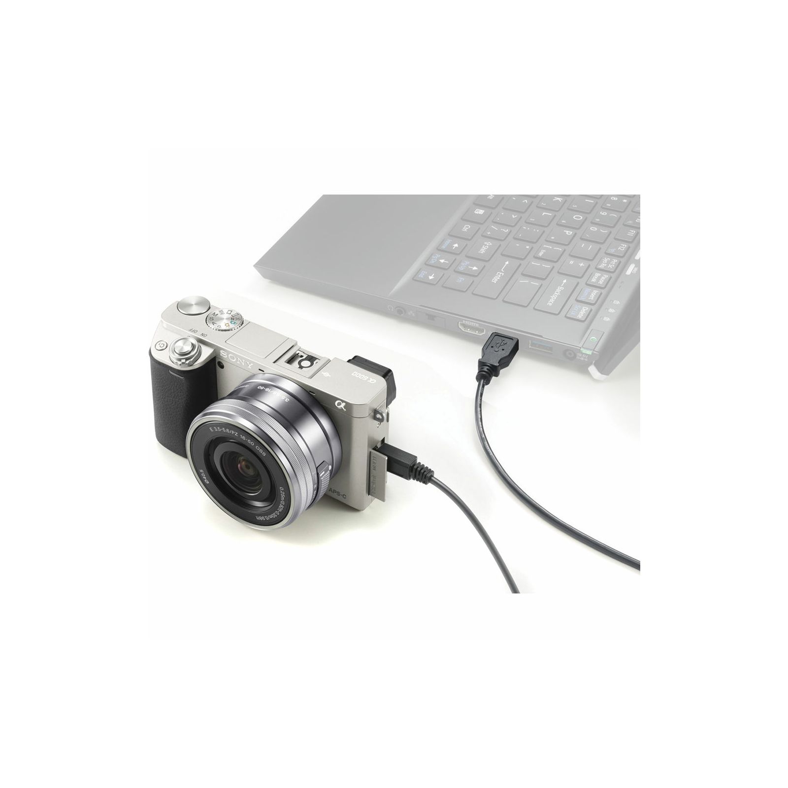 Sony Alpha a6000 + 16-50 f/3.5-5.6 KIT Silver Mirrorless Digital Camera srebreni bezrcalni digitalni fotoaparat i zoom objektiv SEL1650 16-50mm f3.5-5.6 ILCE-6000LS ILCE6000LS (ILCE6000LS.CEC)