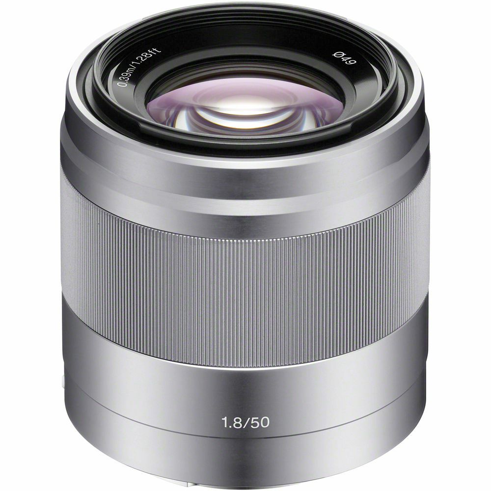 Sony E 50mm f/1.8 OSS Silver srebreni portretni standardni objektiv za E-mount 50 F1.8 1.8 f/1,8 SEL-50F18 SEL50F18 (SEL50F18.AE)