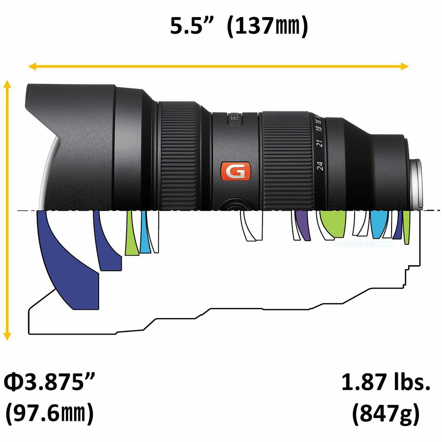 Sony FE 12-24mm f/2.8 GM širokokutni objektiv za Sony E-mount SEL1224GM SEL1224GM (SEL1224GM.SYX)
