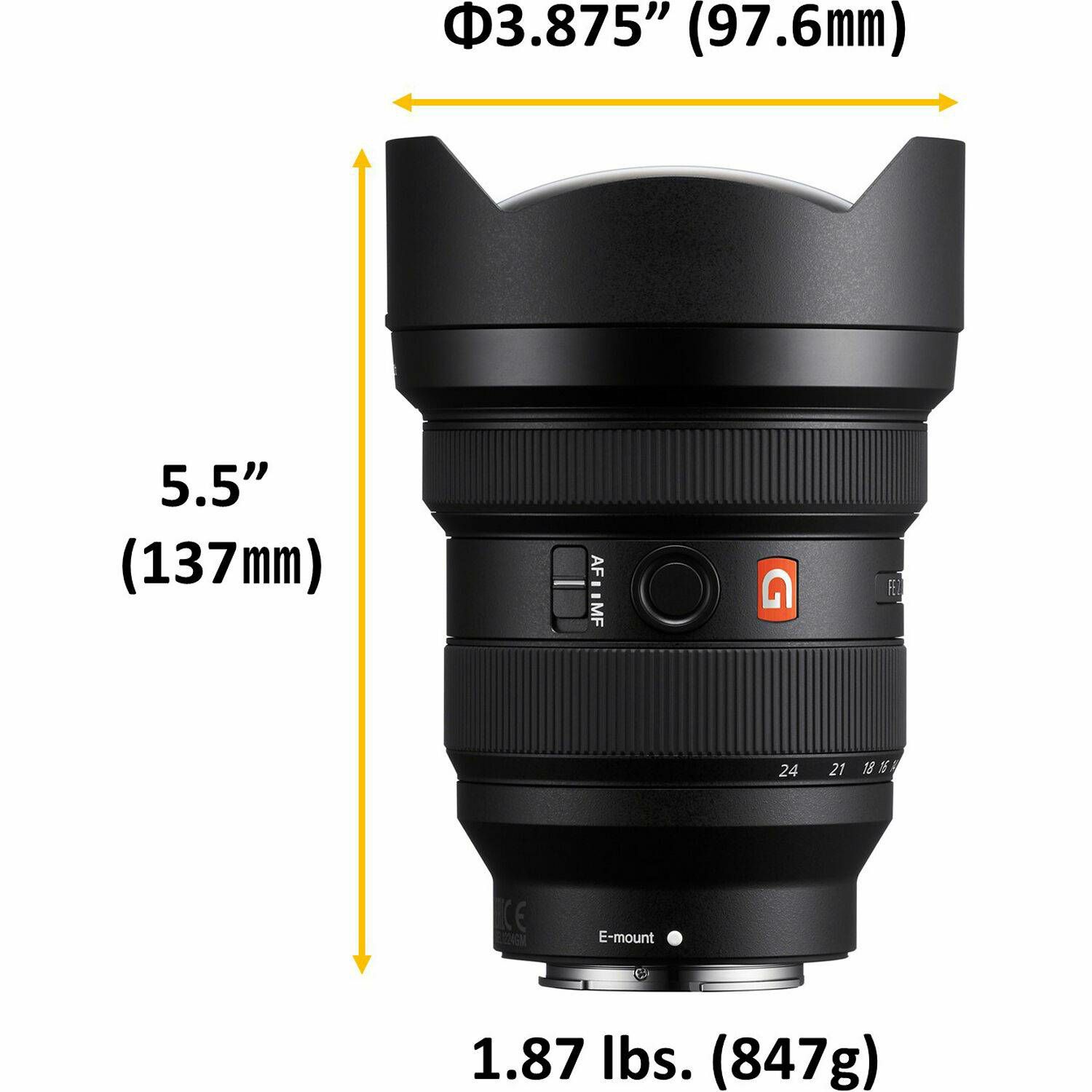 Sony FE 12-24mm f/2.8 GM širokokutni objektiv za Sony E-mount SEL1224GM SEL1224GM (SEL1224GM.SYX)