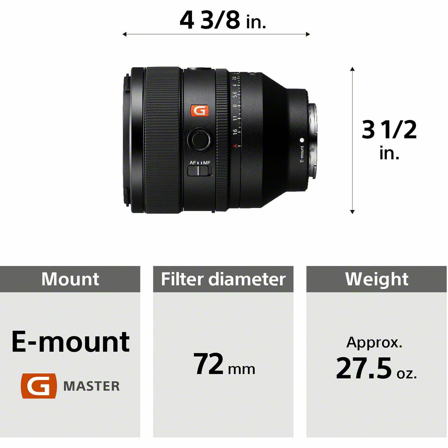 Sony FE 50mm f/1.2 GM Black portretni standardni objektiv za E-mount 