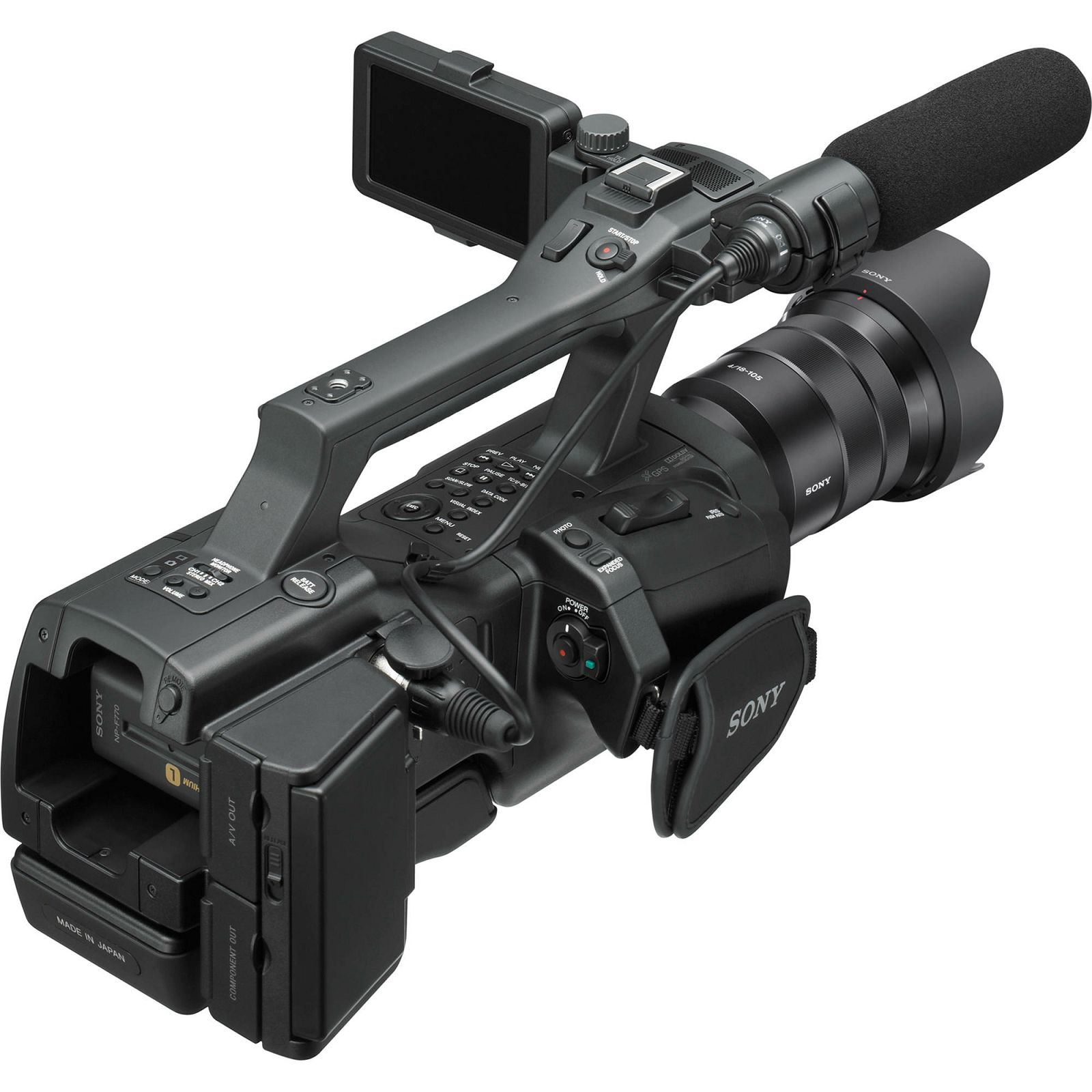 Sony NEX-EA50M kamera + 18-105mm f/4 zoom objektiv E-mount FullHD 1080p 60fps APS-C CMOS sensor XLR