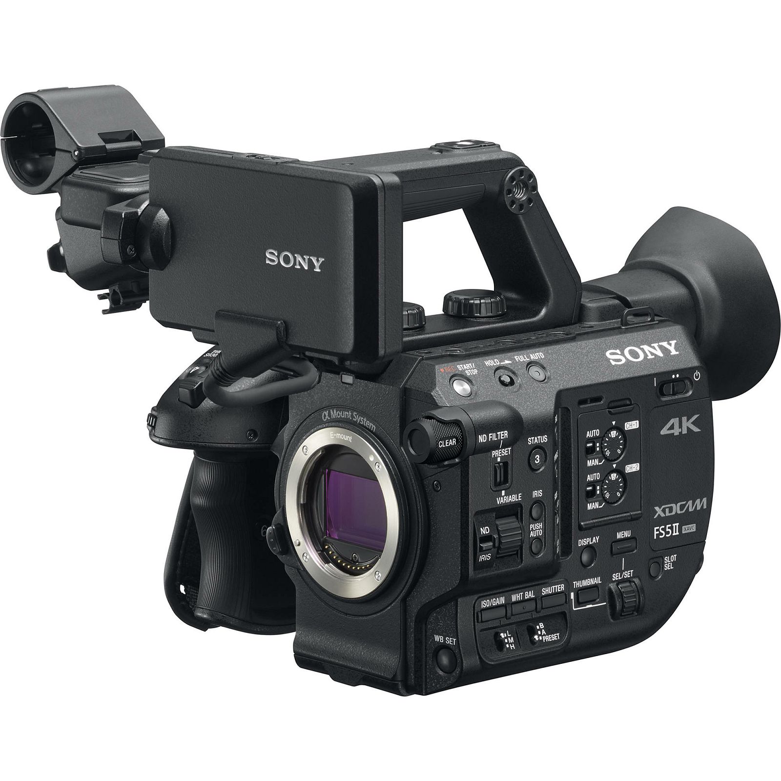 Sony PXW-FS5 Mark II + E PZ 18-105 f/4 G OSS KIT 4K Handheld kamkorder Camcorder PXW-FS5M2K with 18-105mm E-Mount Lens