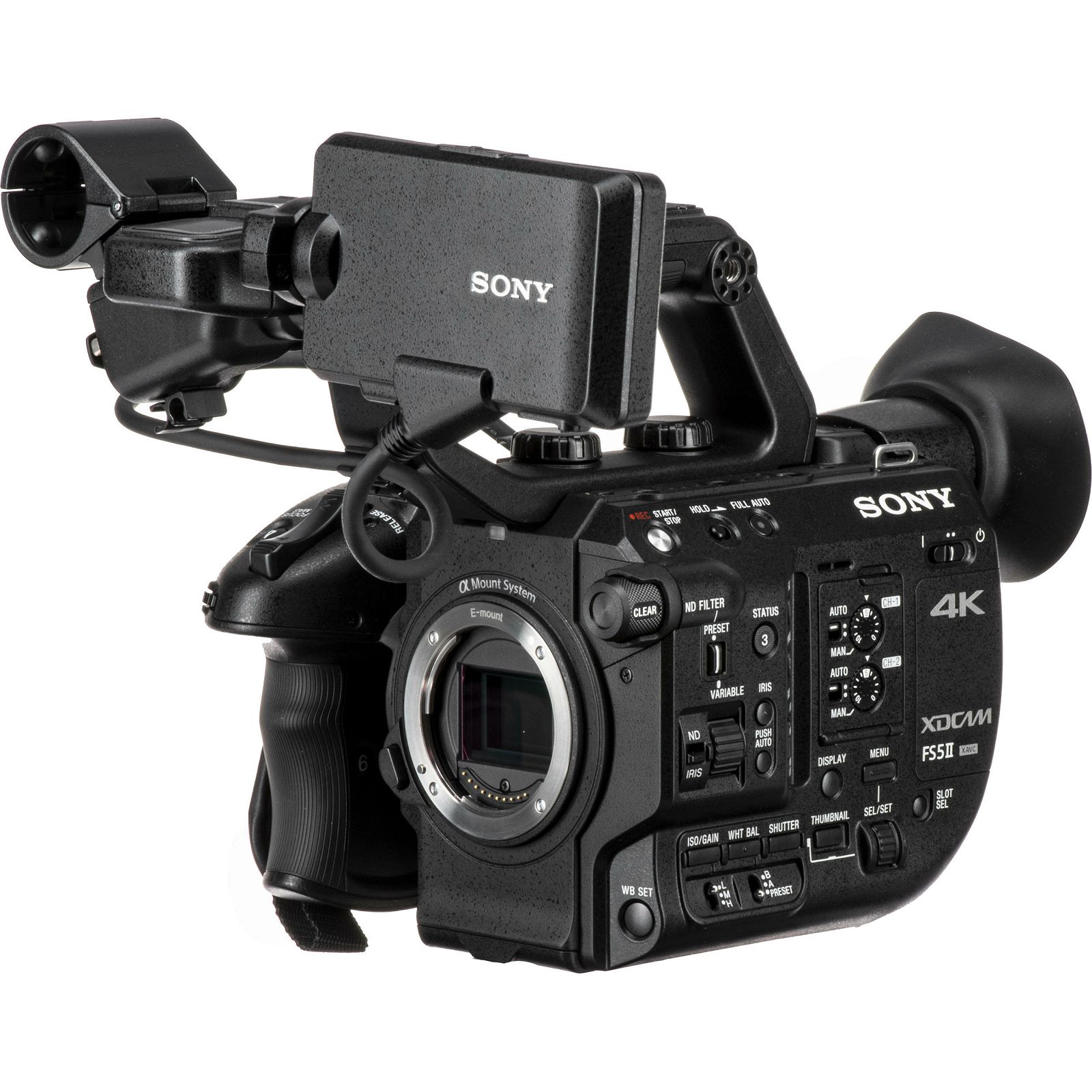 Sony PXW-FS5 Mark II + E PZ 18-105 f/4 G OSS KIT 4K Handheld kamkorder Camcorder PXW-FS5M2K with 18-105mm E-Mount Lens