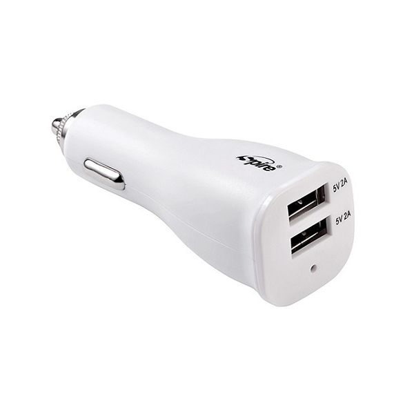 Spire dual USB auto punjač, bijeli