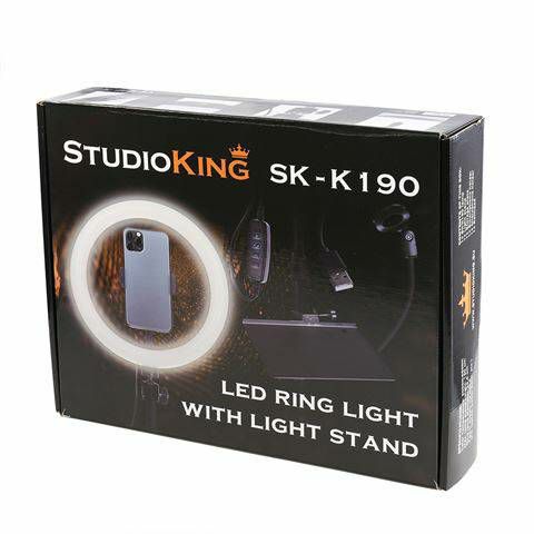 StudioKing kontinuirana kružna rasvjeta SK-K190 LED Vlog Set with Ring Lamp and Microphone