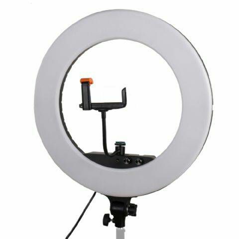 StudioKing LED Ring Lamp Set LED-480ASK on 230V kontinuirana kružna rasvjeta sa selfi zrcalom za make-up