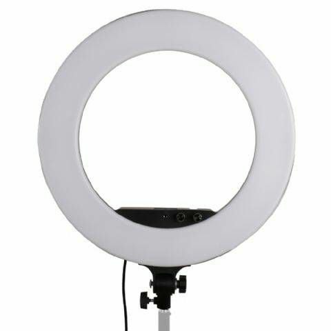 StudioKing LED Ring Lamp Set LED-480ASK on 230V kontinuirana kružna rasvjeta sa selfi zrcalom za make-up